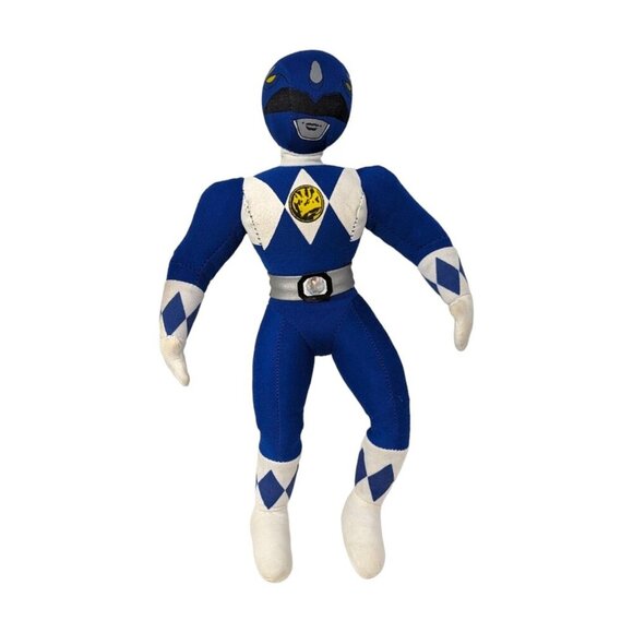 Vintage 1990s 90s Mighty Morphin Power Ranger Blue Ranger Stuffed Plush Doll Toy - Picture 3 of 8